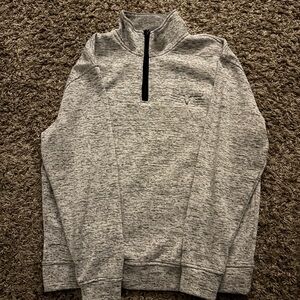 Men's Heather Gray Zip-Up Sweater